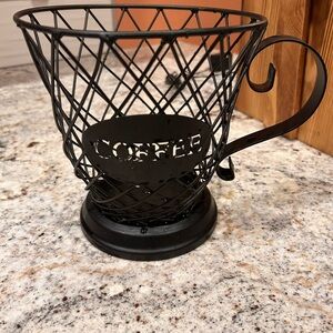 Black Metal Coffee Cup Holder